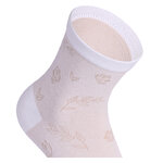 Damen Kurzsocken Baumwolle Romantic Jaquard Blumen Design - 11