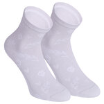 Damen Kurzsocken Baumwolle Romantic Jaquard Blumen Design - 9
