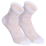 Damen Kurzsocken Baumwolle Romantic Jaquard Blumen Design - 13