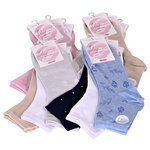 Damen Kurzsocken Baumwolle Romantic Jaquard Blumen Design - 5