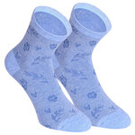 Damen Kurzsocken Baumwolle Romantic Jaquard Blumen Design - 15