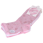 Damen Kurzsocken Baumwolle Romantic Jaquard Blumen Design - 3