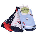 Bambus Damensocken Ahoi Anker Maritim Look bunt - 31