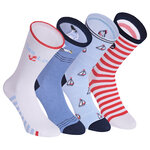 Bambus Damensocken Ahoi Anker Maritim Look bunt - 1