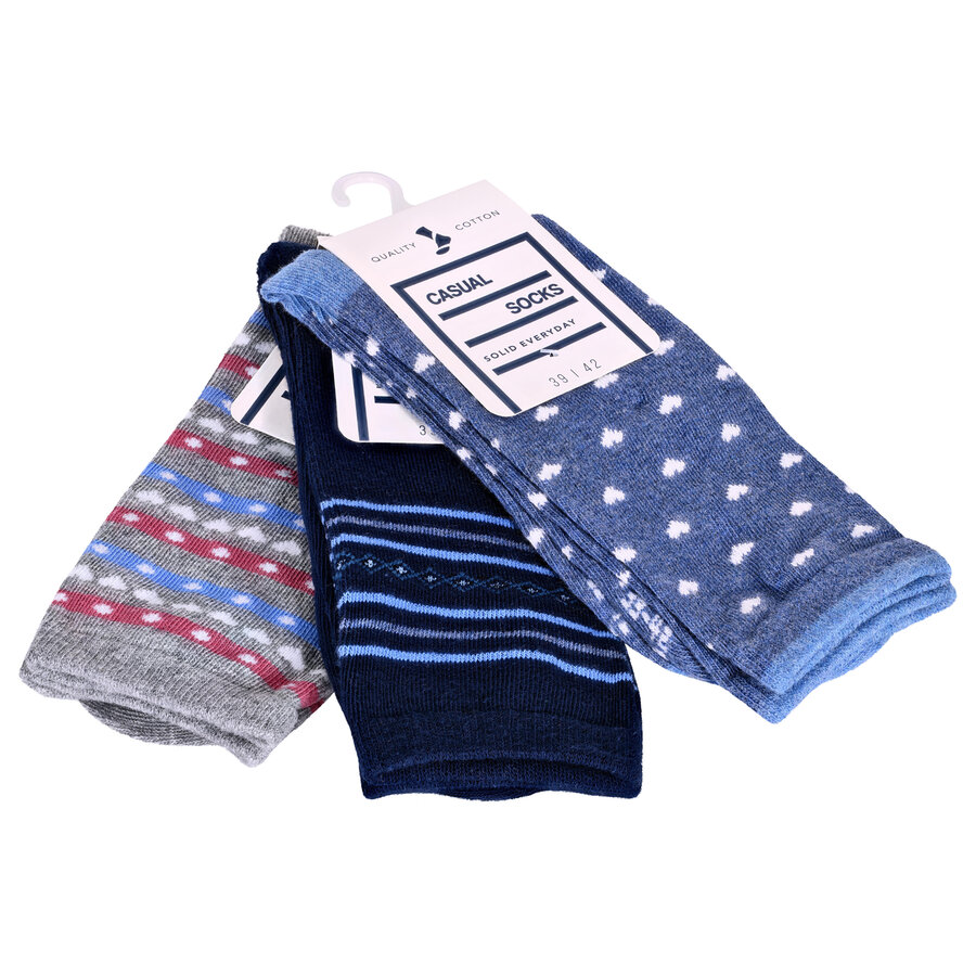 Damensocken Baumwolle Muster-Mix - 16
