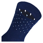Damensocken extra breites Bündchen und Schaft Ringel und Punkte pfirsich-beige-blau-mix - 25