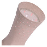 Damensocken extra breites Bündchen und Schaft Ringel und Punkte pfirsich-beige-blau-mix - 4