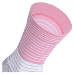 Damensocken extra breites Bündchen und Schaft Ringel und Punkte pfirsich-beige-blau-mix - 31