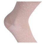 Damensocken extra breites Bündchen und Schaft Ringel und Punkte pfirsich-beige-blau-mix - 5