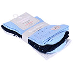 Damensocken extra breites Bündchen und Schaft Ringel und Punkte pfirsich-beige-blau-mix - 17