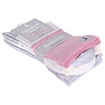 Damensocken extra breites Bündchen und Schaft Ringel und Punkte pfirsich-beige-blau-mix - 20