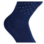 Damensocken extra breites Bündchen und Schaft Ringel und Punkte pfirsich-beige-blau-mix - 26