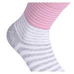 Damensocken extra breites Bündchen und Schaft Ringel und Punkte pfirsich-beige-blau-mix - 30