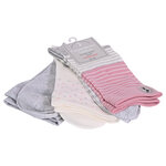 Damensocken extra breites Bündchen und Schaft Ringel und Punkte pfirsich-beige-blau-mix - 14