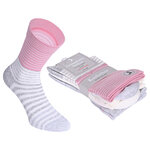 Damensocken extra breites Bündchen und Schaft Ringel und Punkte pfirsich-beige-blau-mix - 21