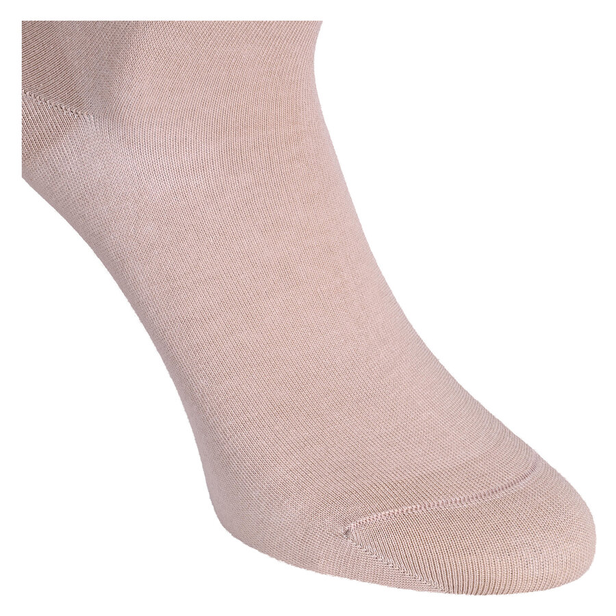 Damensocken extra breites Bündchen und Schaft Ringel und Punkte pfirsich-beige-blau-mix - 3