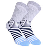 Damensocken extra breites Bündchen und Schaft Ringel und Punkte pfirsich-beige-blau-mix - 10