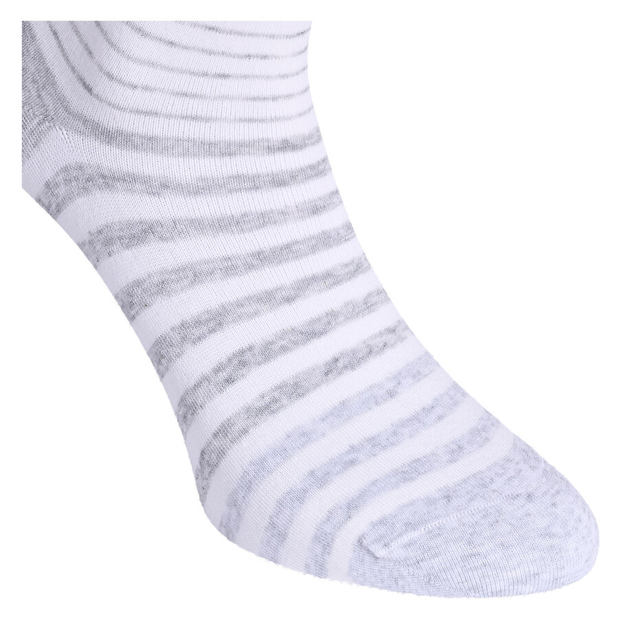 Damensocken extra breites Bündchen und Schaft Ringel und Punkte pfirsich-beige-blau-mix - 33