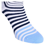 Damensocken extra breites Bündchen und Schaft Ringel und Punkte pfirsich-beige-blau-mix - 9