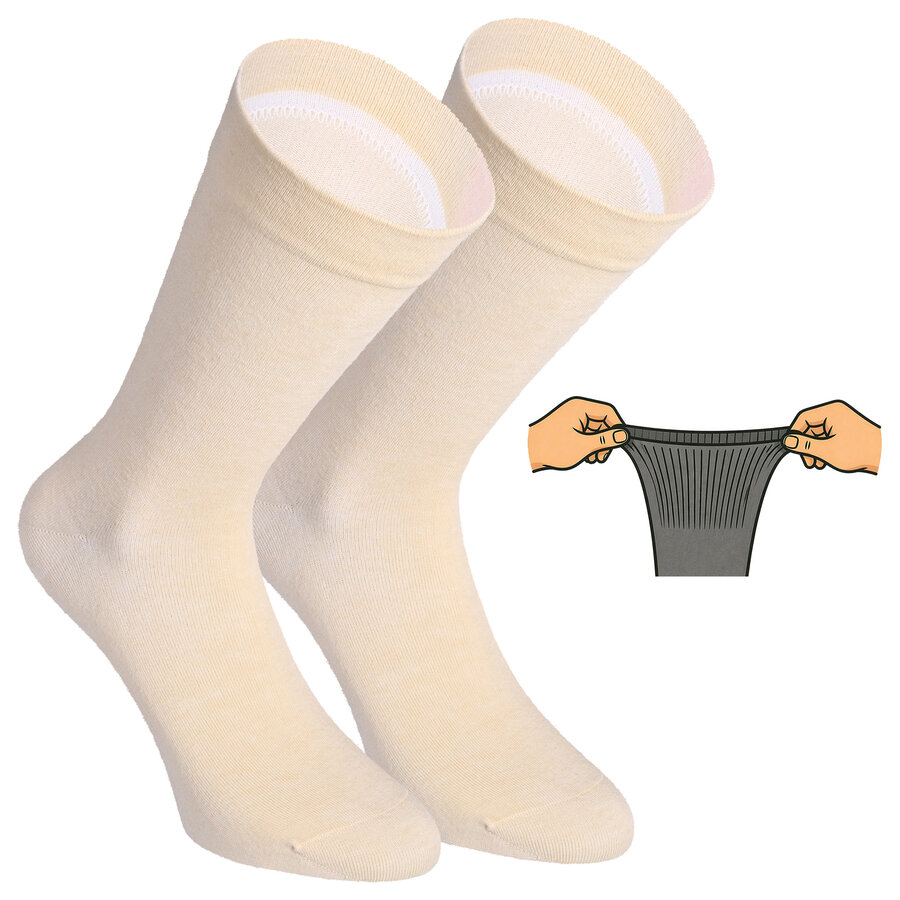 Herrensocken mit extra breitem Bündchen beige-mix - 17