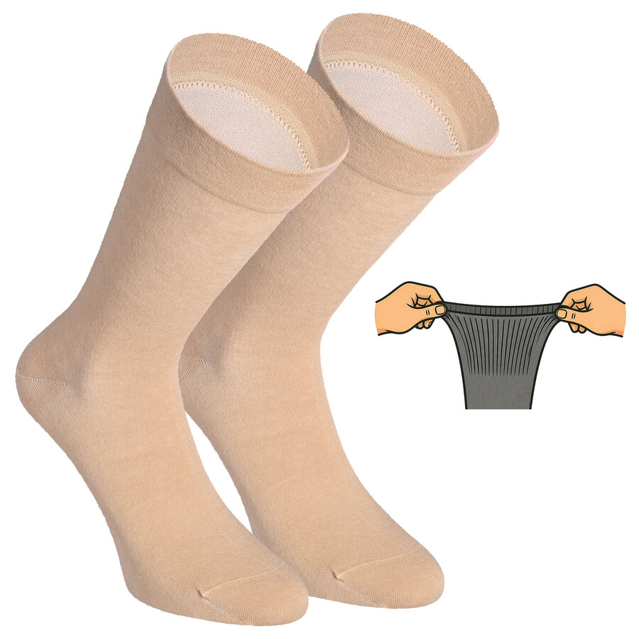 Herrensocken mit extra breitem Bündchen beige-mix - 9