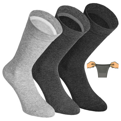 Extra breite Herrensocken grau-mix