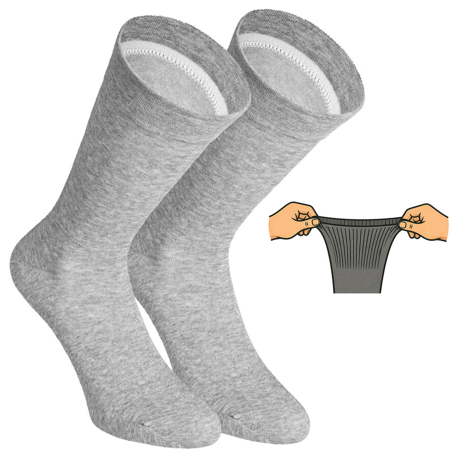 Herrensocken mit extra breitem Bündchen grau-mix - 8