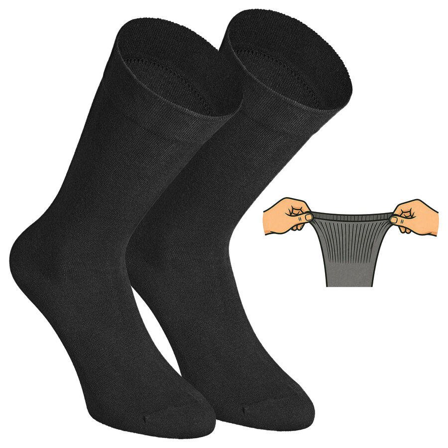 Extra breite Herrensocken schwarz