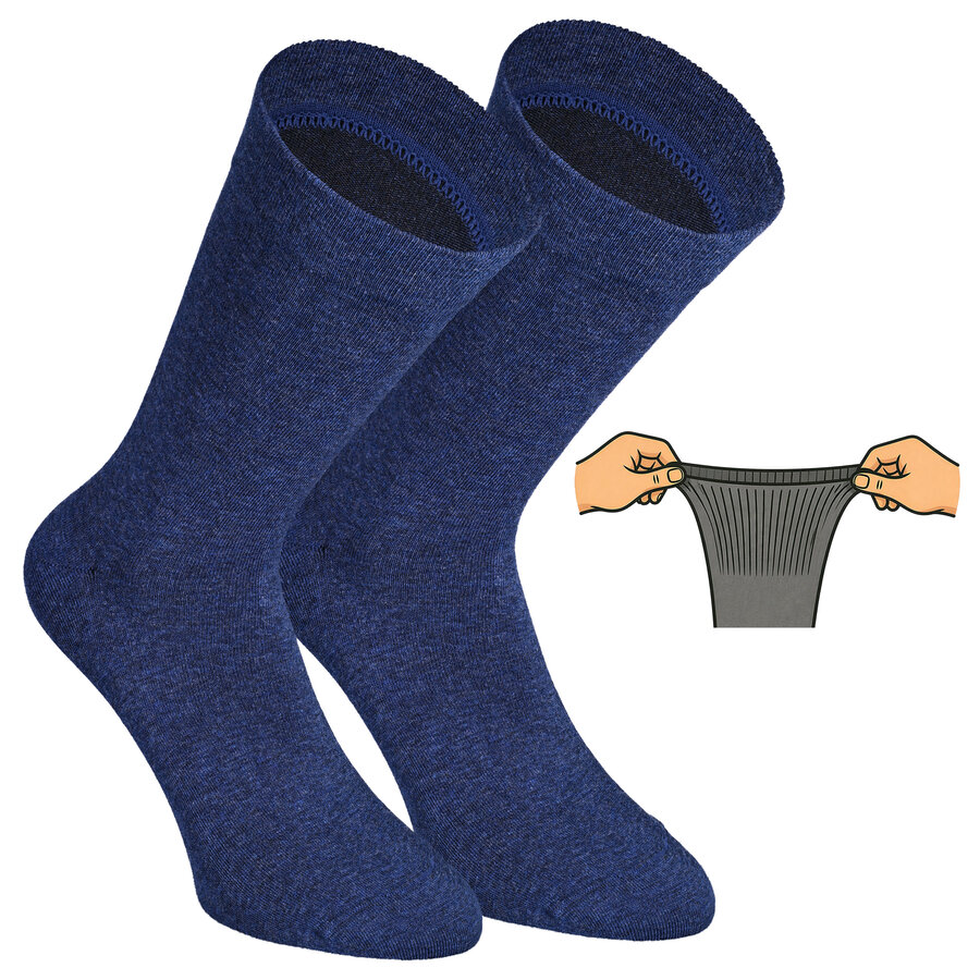 Herrensocken mit extra breitem Bündchen navy-blau-mix - 22