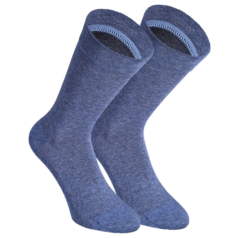 Herrensocken mit extra breitem Bündchen navy-blau-mix - 4