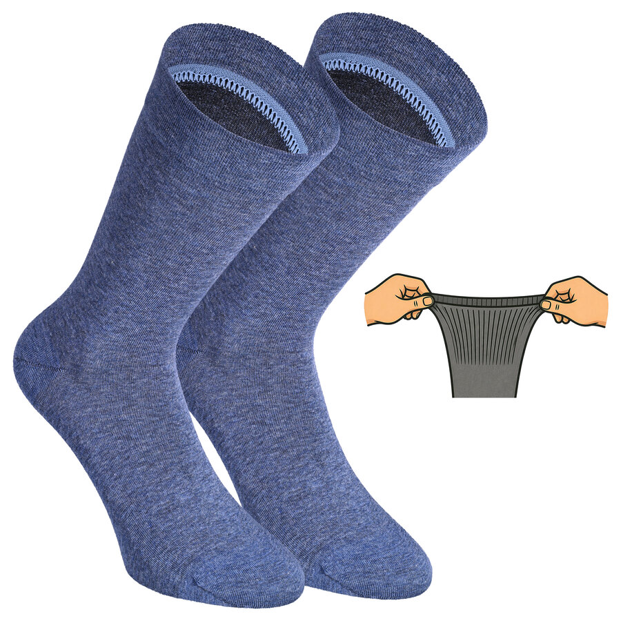 Herrensocken mit extra breitem Bündchen navy-blau-mix - 5