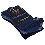 Extra breite Herrensocken navy-blau-mix - 16