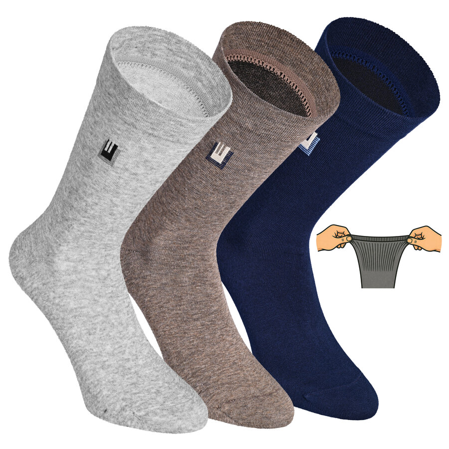 Extra breite Herrensocken Seitenmuster