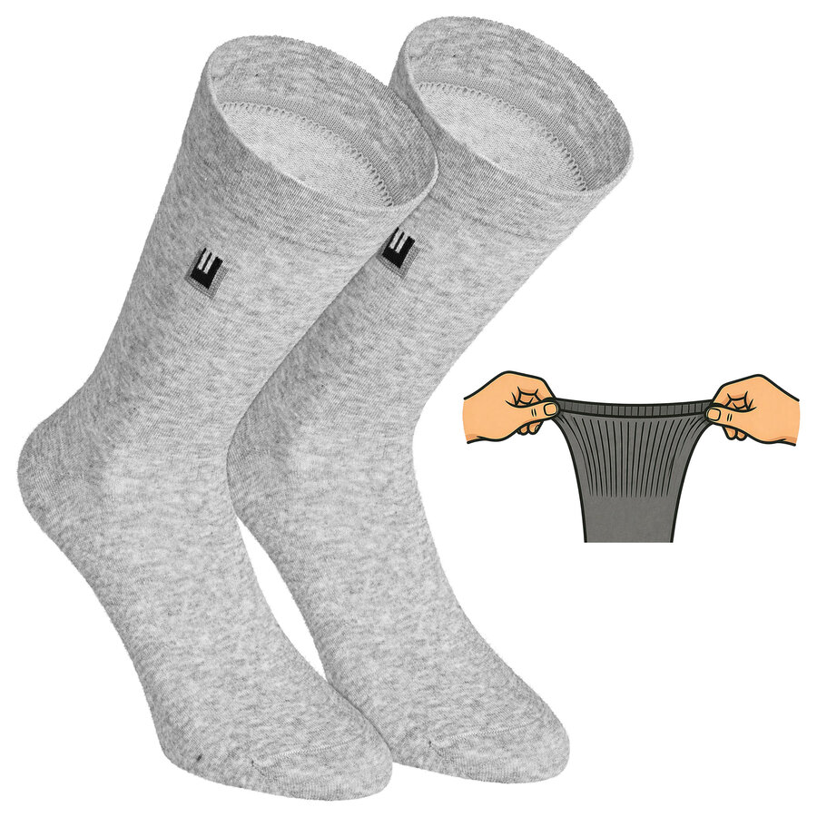 Herrensocken mit extra breitem Bündchen Seitenmuster - 22