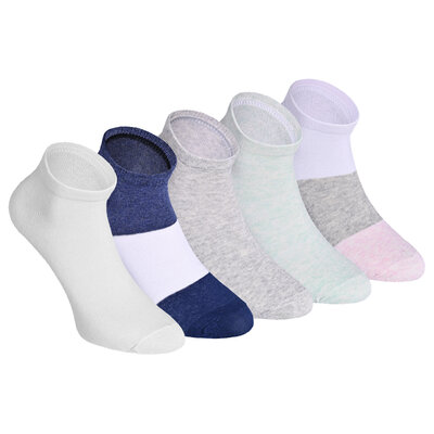 Damen Sneakersocken Blockstreifen Mix
