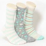 Damensocken Fun-Ringel grün-mix