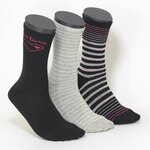 Damensocken Romantic-Ringel schwarz mix
