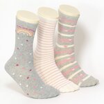 Damensocken Romantic-Ringel grau mix - 1