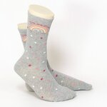 Damensocken Romantic-Ringel grau mix - 2