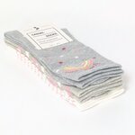 Damensocken Romantic-Ringel grau mix - 3