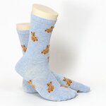 Damensocken Bärchen Capybara Strick Stickerei - 3