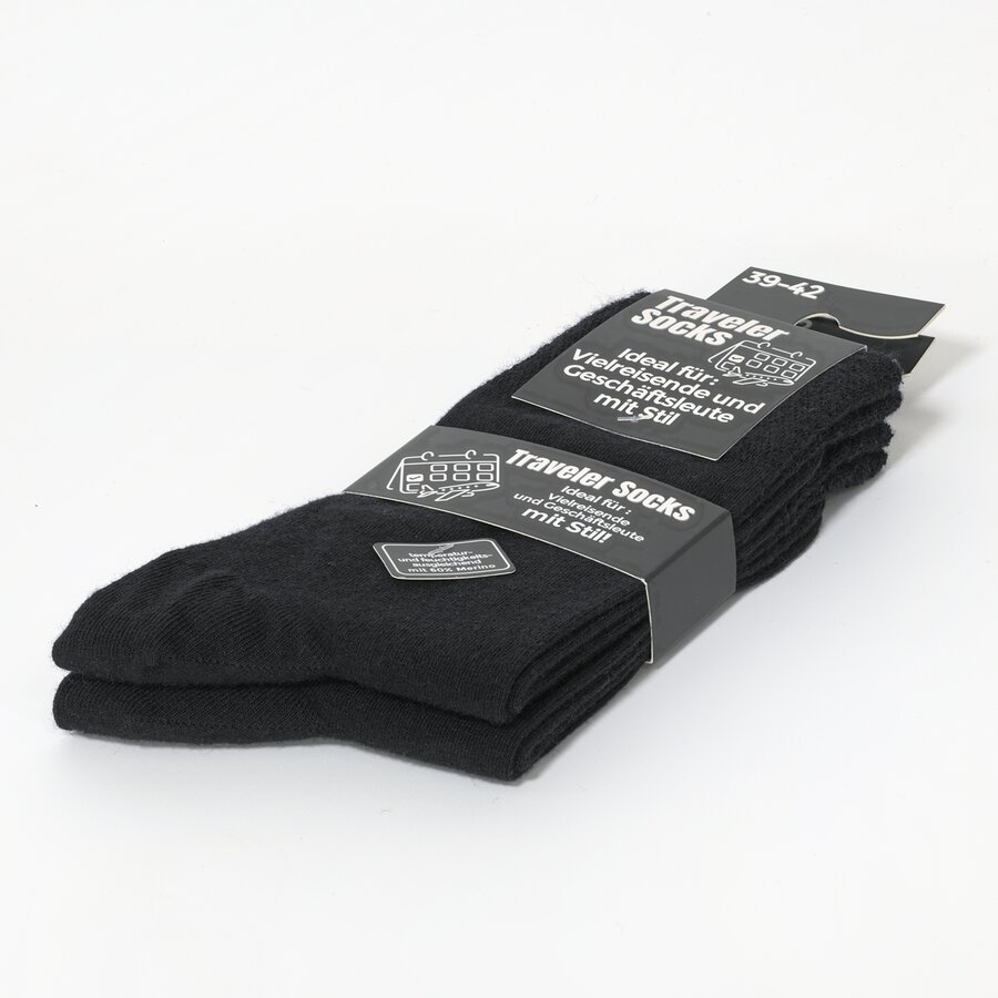 Traveller Merino-Wool-Socks Socken für Vielreisende schwarz - 2