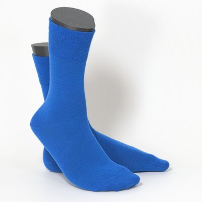 Blaue Merino-Wolle-Socken Traveller