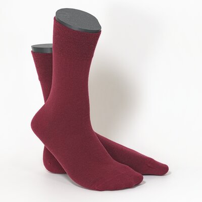 Merino-Wolle-Socken dunkelrot Traveller