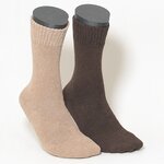 Thermo-Noppensocken Softbund ohne Gummidruck Herren beige-braun - 2