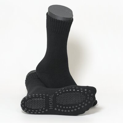 Herren Thermo-Noppensocken Softbund ohne Gummidruck schwarz