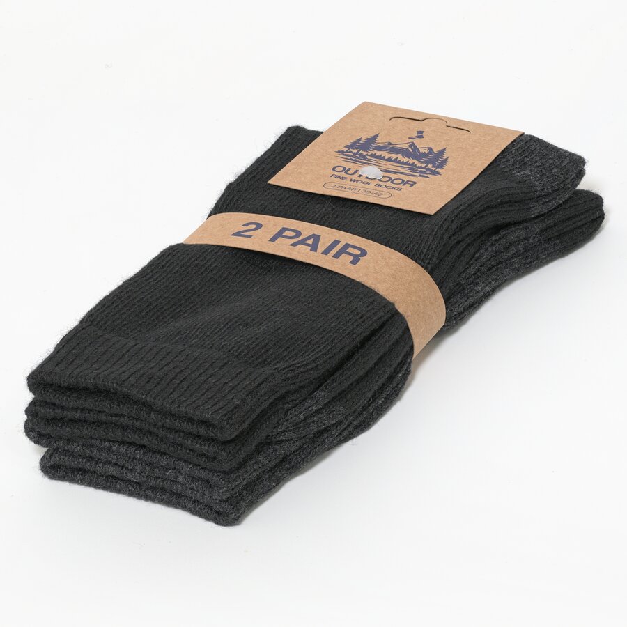 Herren Wollsocken Outdoor schwarz-mix - 2