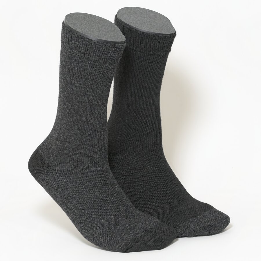 Herren Wollsocken Outdoor schwarz-mix - 1