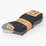 Kaschmir-Wollsocken anthrazit-grau-mix - 2