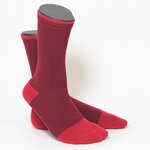 Kaschmir-Wollsocken rot-petrol-mix - 3